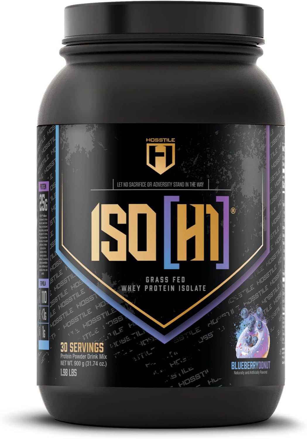 Blueberry Donut Grass Fed Whey Protein Isolate with Digestive Enzymes - Muscle Recovery Drink for Post Workout - 30 Servings