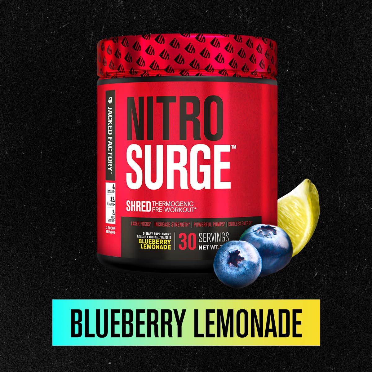 Blueberry Lemonade Nitrosurge Shred Thermogenic Pre-Workout & Fruit Punch BCAA Combo for Body Recomposition, Muscle Building, and Recovery