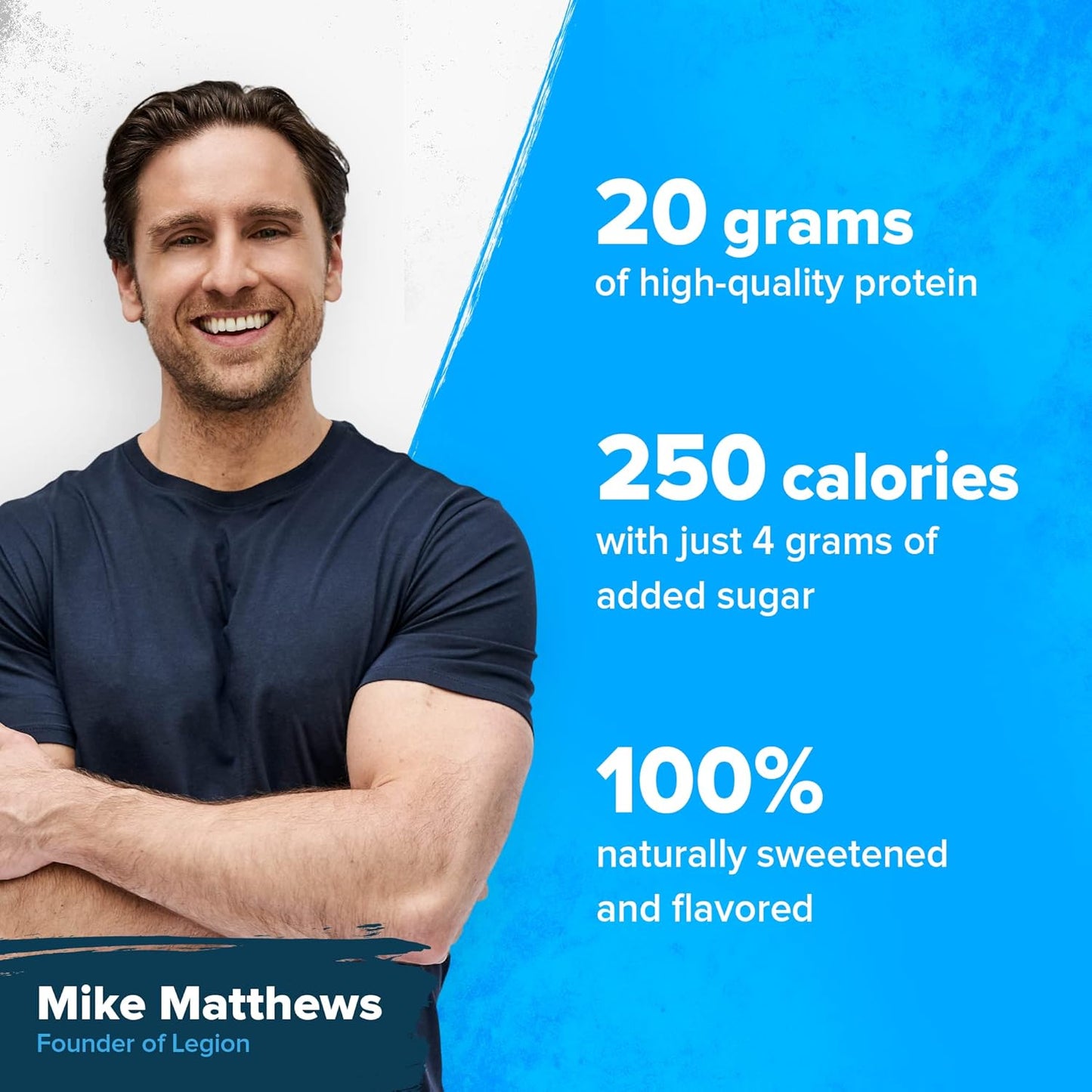 Blueberry Muffin Legion Protein Bars - 100% Whey Protein, Soy Free, Prebiotic Fiber - Low Fat, Gluten Free Healthy Snack Bars with Natural Flavor (12 Count)
