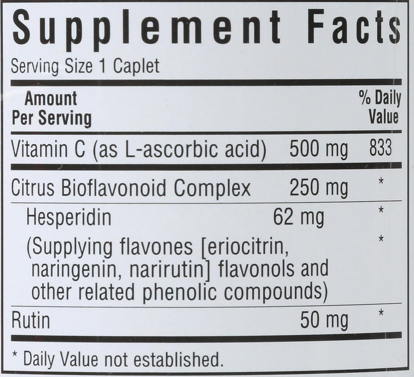 BlueBonnet 500mg Vitamin C Caplets with Bioflavonoids - 90 Count Bottle