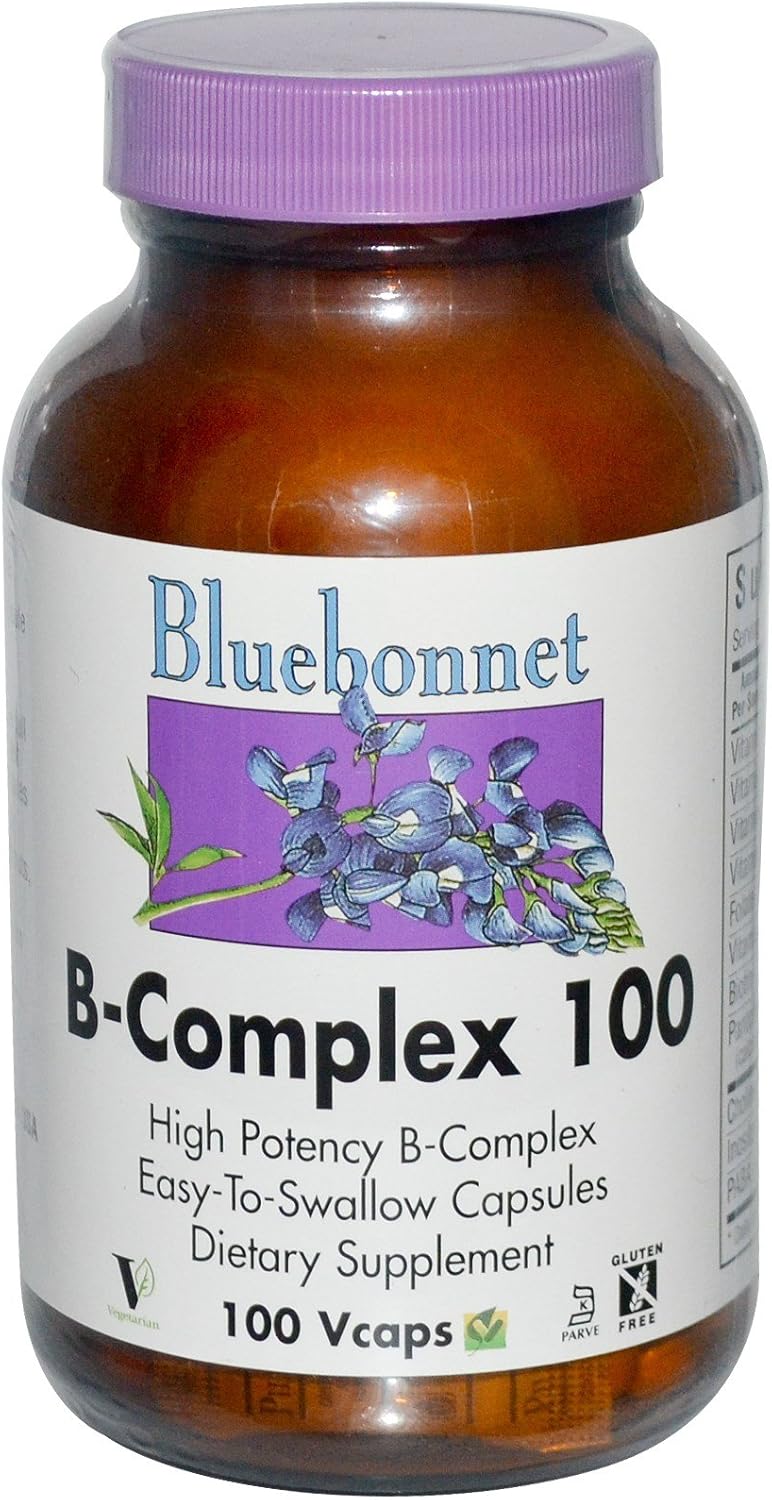 Bluebonnet B-Complex 100mg - 100 Vegetarian Capsules