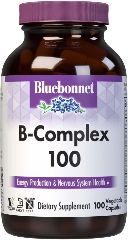 Bluebonnet Nutrition B Complex - Complete Full Spectrum Vegan Capsules, 100 Count