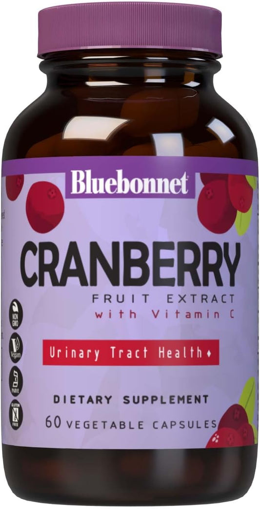 Bluebonnet Nutrition Cranberry Fruit Extract - Urinary Tract Support - Non-GMO, Kosher, Vegan, Gluten-Free - 60 Capsules