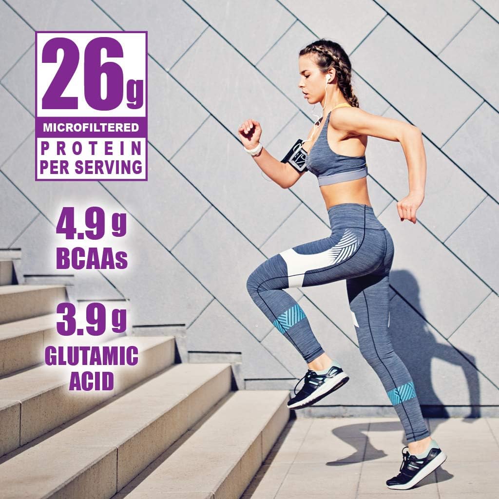 BlueBonnet Nutrition Grass Fed Whey Protein Isolate Powder - French Vanilla Flavor, 26g Protein, No Sugar, Gluten & Soy Free - 2 Lbs