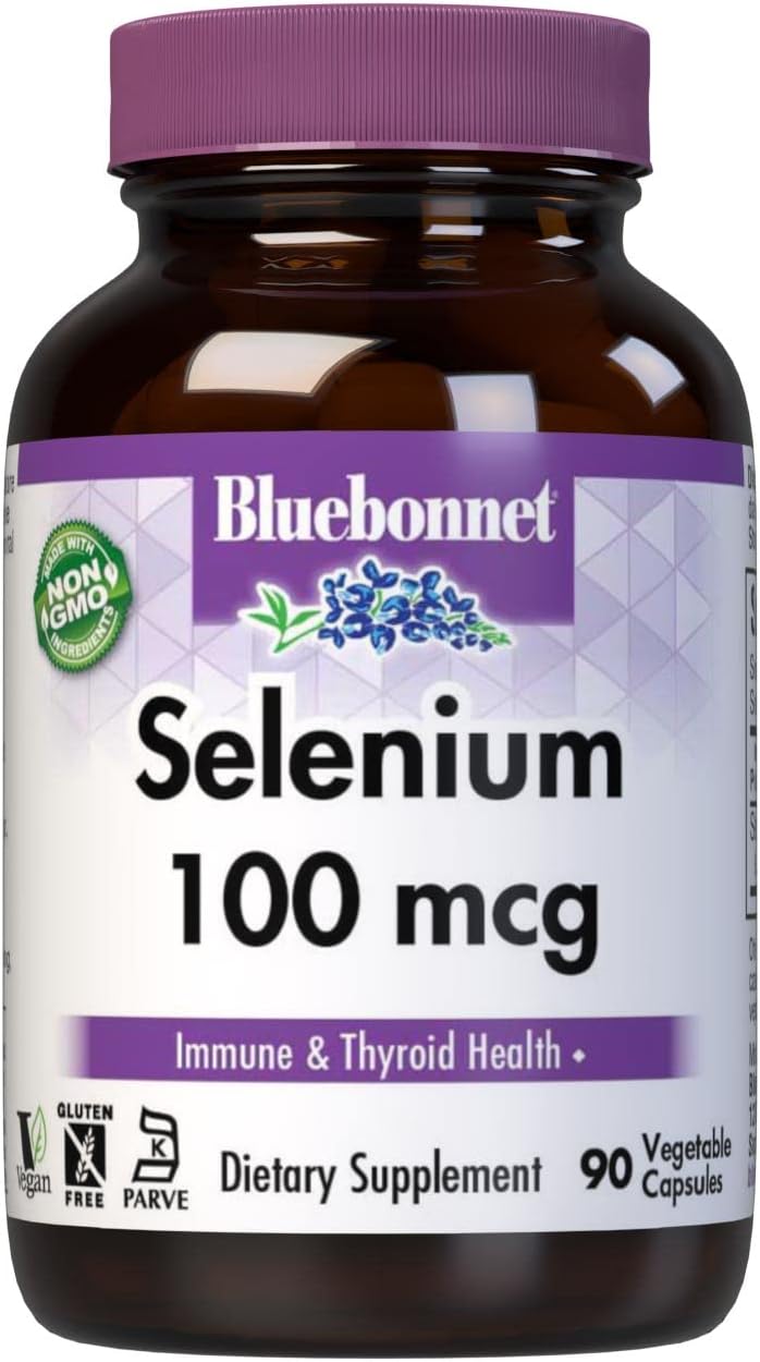 Bluebonnet Nutrition Selenium Supplement - 100 mcg for Immune Support & Antioxidant Protection