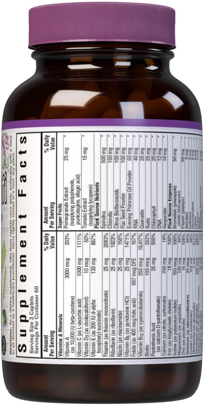 Bluebonnet Nutrition Super Earth MultiNutrient Formula with Iron, 180 Count - Gluten-Free, Kosher, Vegetarian, Dairy-Free - Daily Nutritional Support