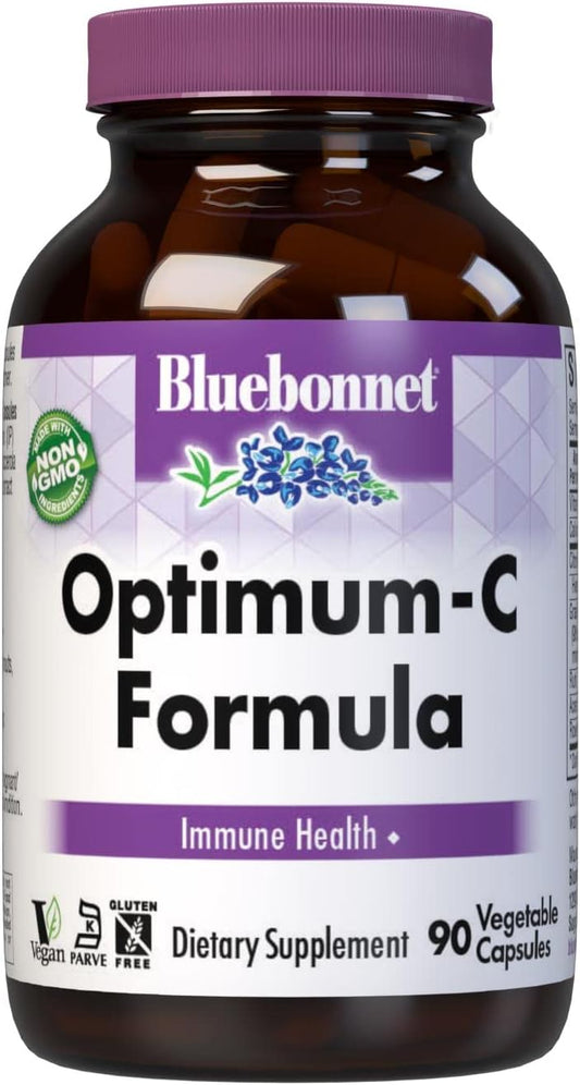 BlueBonnet Optimum C Formula Capsules - 90 Vegetable Capsules for Immune Support