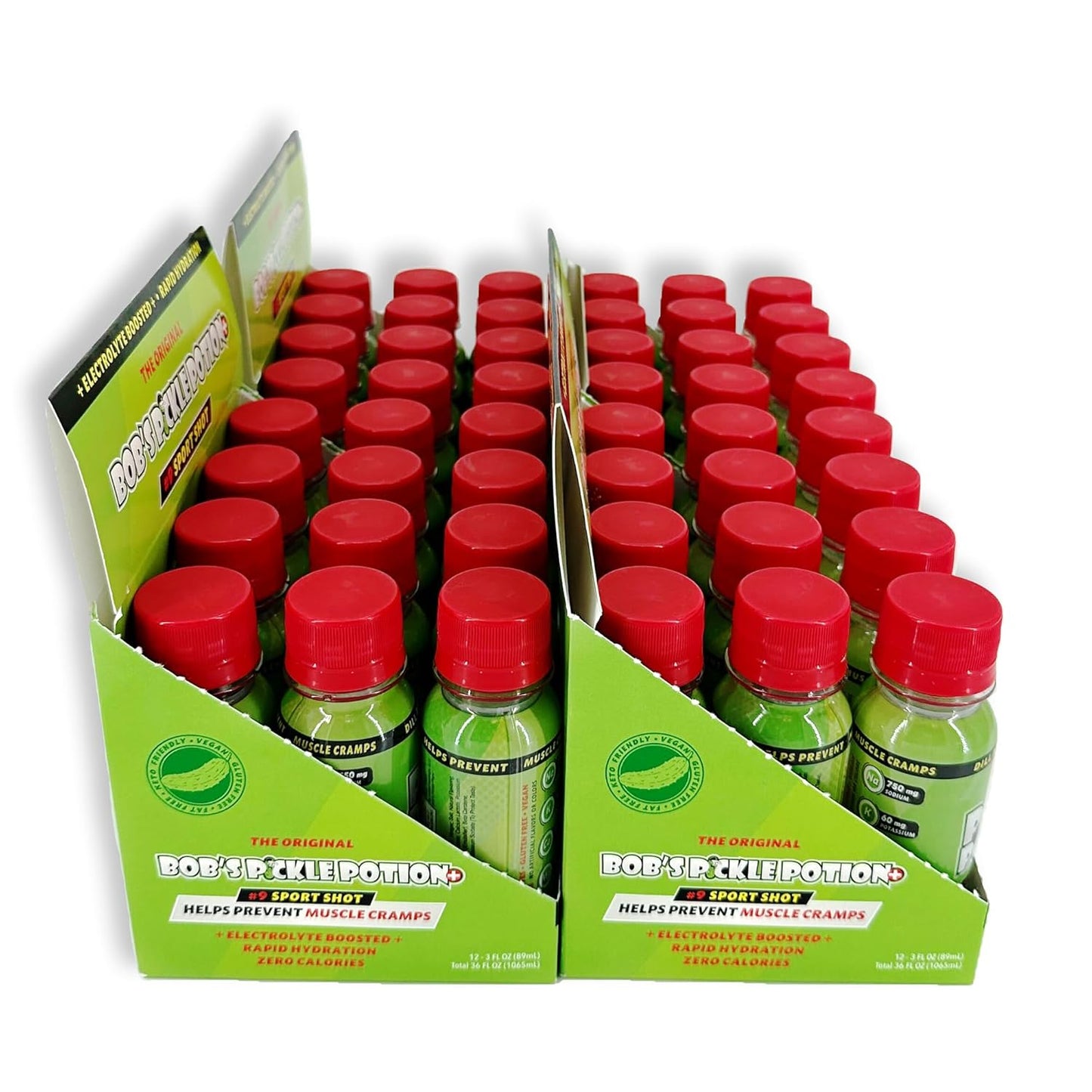 Bob's Pickle Potion Plus #9 Sport Shot - 3 oz Shots (Pack of 48, Dill Pickle Flavor)