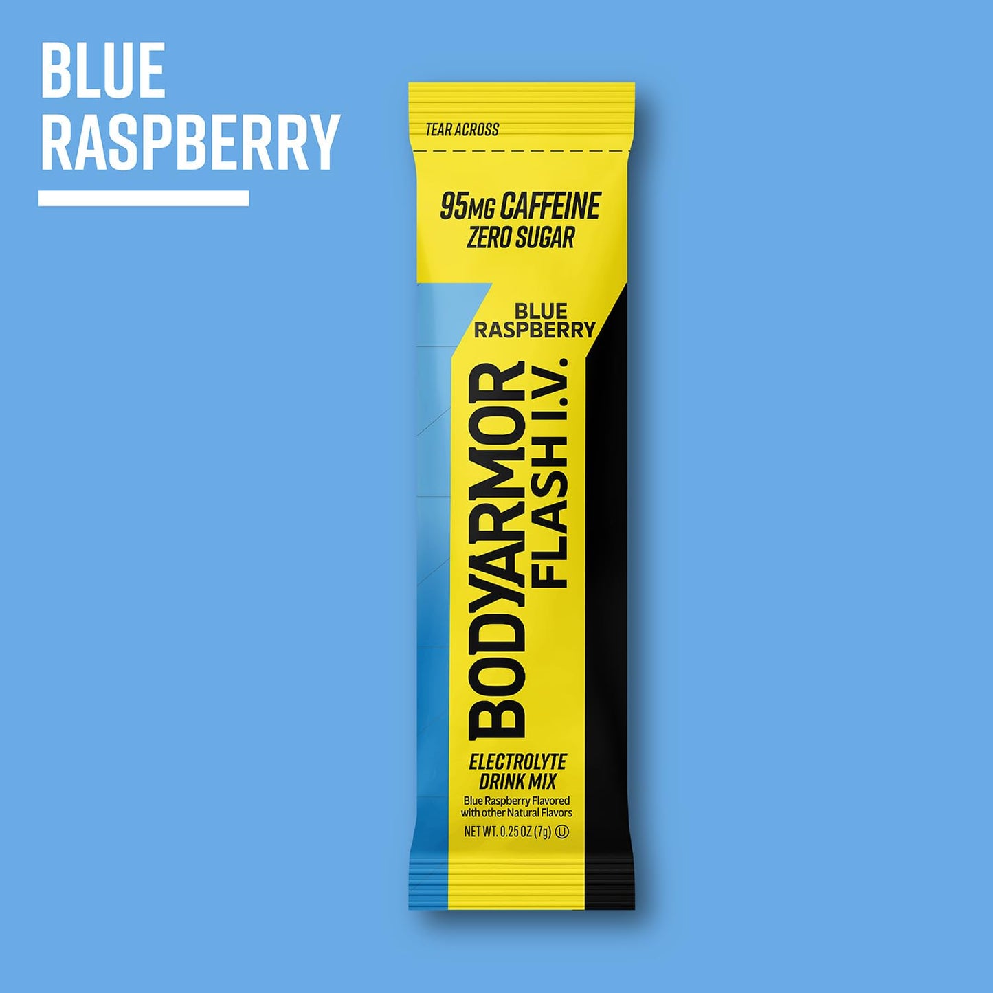 BODYARMOR Caffeine Blue Raspberry Electrolyte Mix Pack - 6 Pack of 0.28 oz Packets