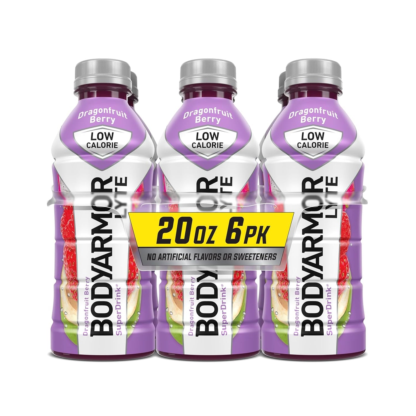 BODYARMOR LYTE Dragonfruit Berry Sports Drink - Low-Calorie Beverage Packed with Electrolytes and Vitamins - 20 Fl Oz (Pack of 6)