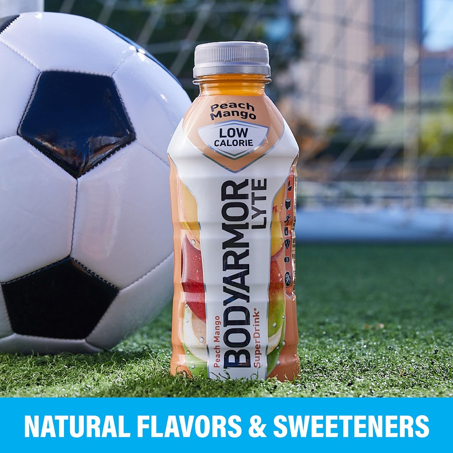 BODYARMOR LYTE Peach Mango Coconut Water Sports Drink - Low-Calorie Hydration With Electrolytes and Vitamins - 20Fl Oz (Pack of 6)