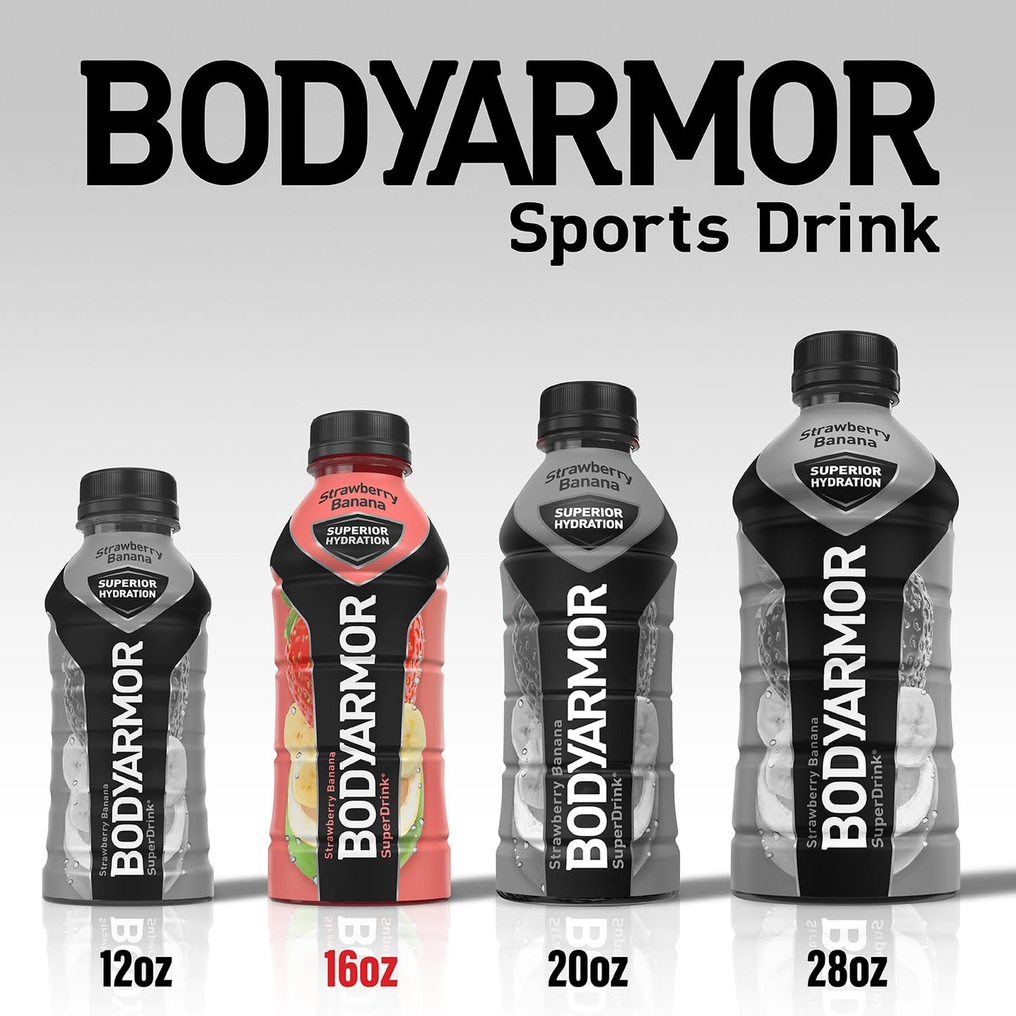 BODYARMOR Strawberry Grape Sports Drink with Electrolytes & Vitamins - 16 Fl Oz (Pack of 12) - Ideal for Athletes - No Preservatives