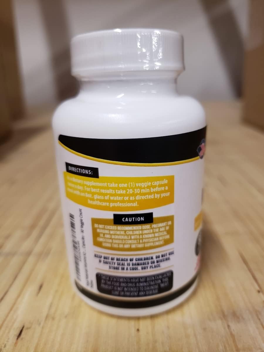 Bone and Heart Health Support Supplement with Vitamins K2 and D3 - 5000IU - Easy to Swallow Capsules - 60 Veggie Count - Bioperine Included
