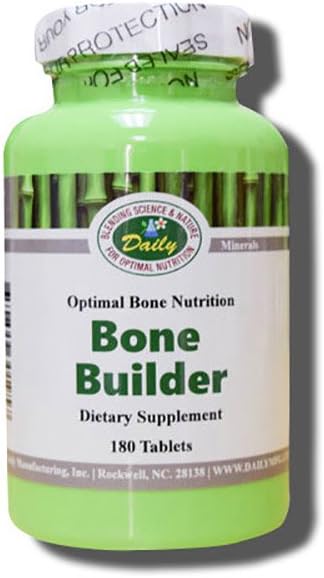 Bone Builder Complex with Vitamins C, D3, K2, Calcium, Magnesium, and More - 180 Tablets