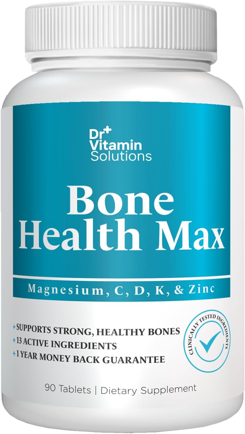 Bone Health Max - Advanced Calcium & Magnesium Supplement with Vitamin D3, Bromelain & Ipriflavone - 90 Tablets