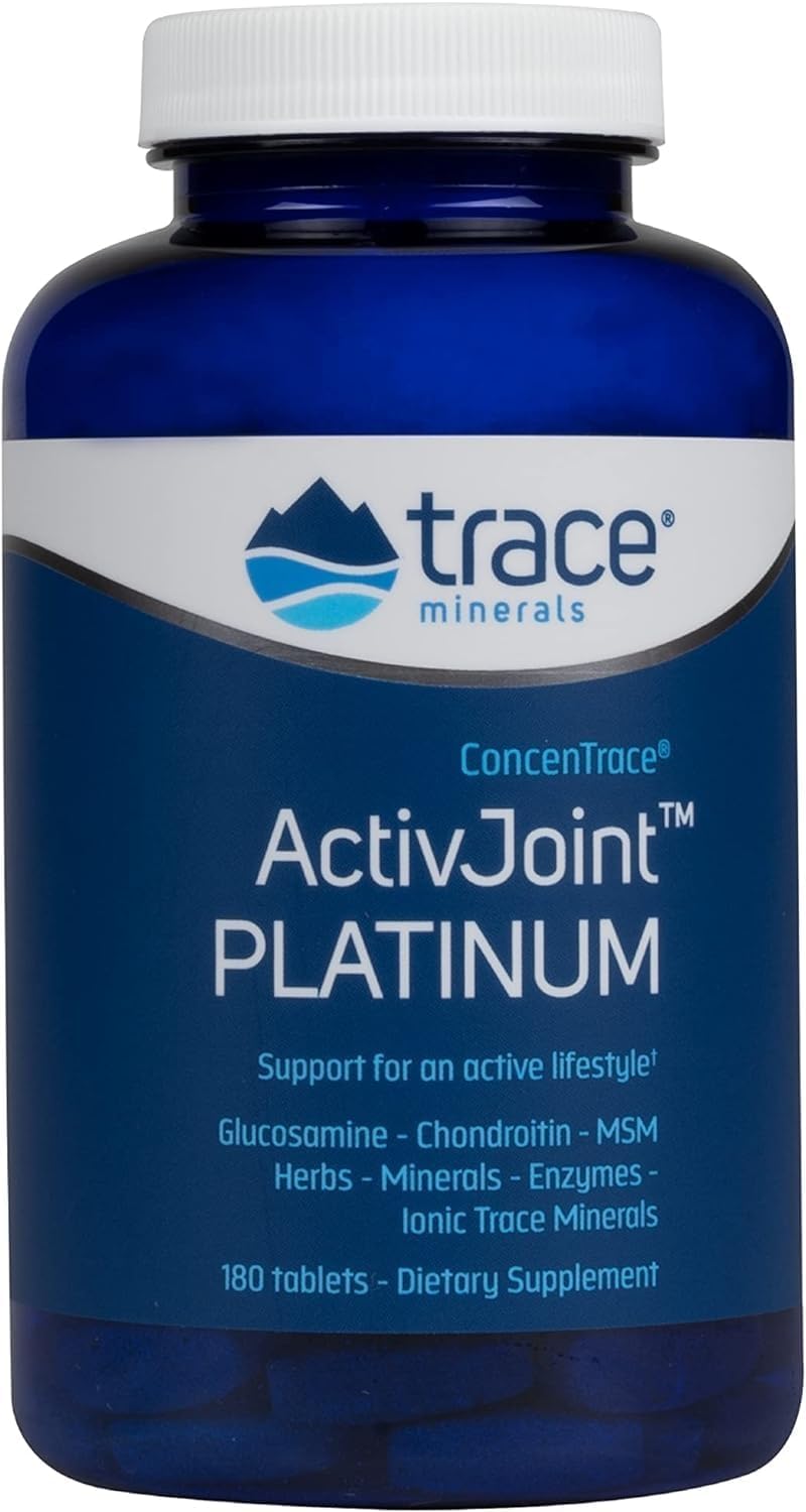 Bone Health Support Supplement with Trace Minerals - ActivJoint Platinum - Joint & Muscle Health - Heart Health - 180 Tablets