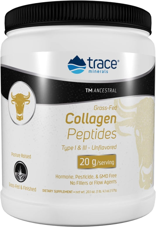 Bone & Joint Support Collagen Peptides with Trace Minerals - Hair, Skin, Nails, & Gut Health Powder Supplement - Unflavored, 571g