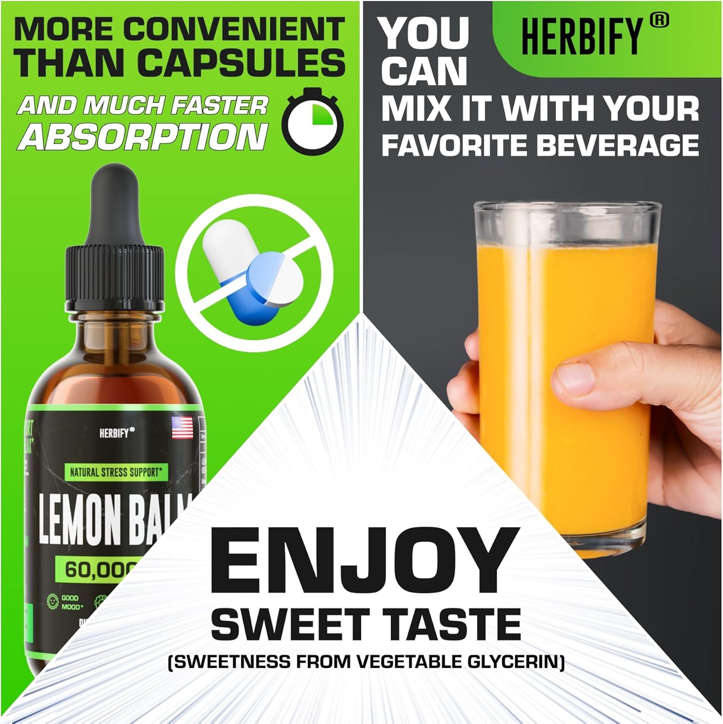 Bone Strength and Mood Boost Bundle - Vitamin K2, D3 Drops, and Lemon Balm Tincture by HERBIFY
