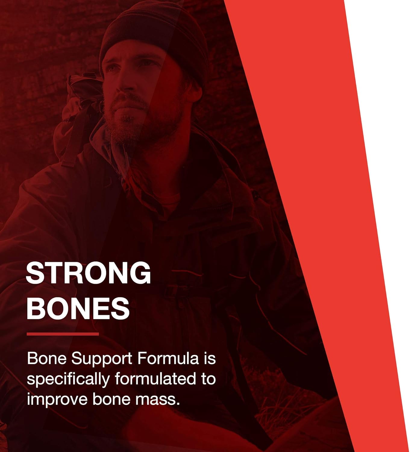 Bone Support Formula with Calcium Hydroxyapatite, Boron & Phosphorus - 180 Capsules for Bone Strength & Density - Teeth & Bone Health Supplement, Dairy & Soy Free