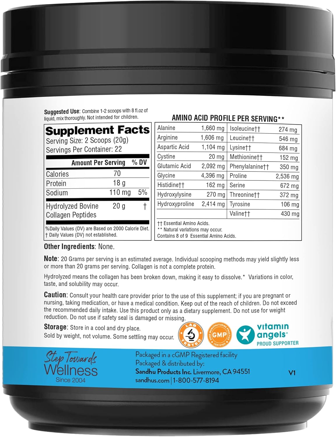 Boost Immune Function with Sandhu's Collagen Peptides Powder & Curcumin featuring Bioperine