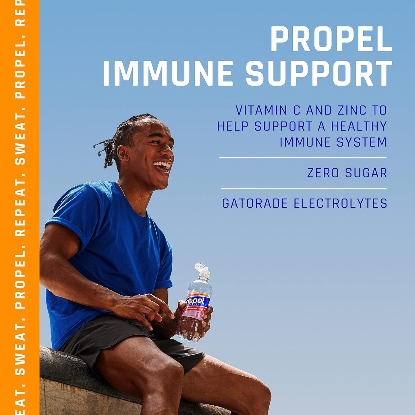 Boost Immune System with Vitamin C + Zinc, Lemon BlackBerry Drink, 24oz Bottle, 12 Pack