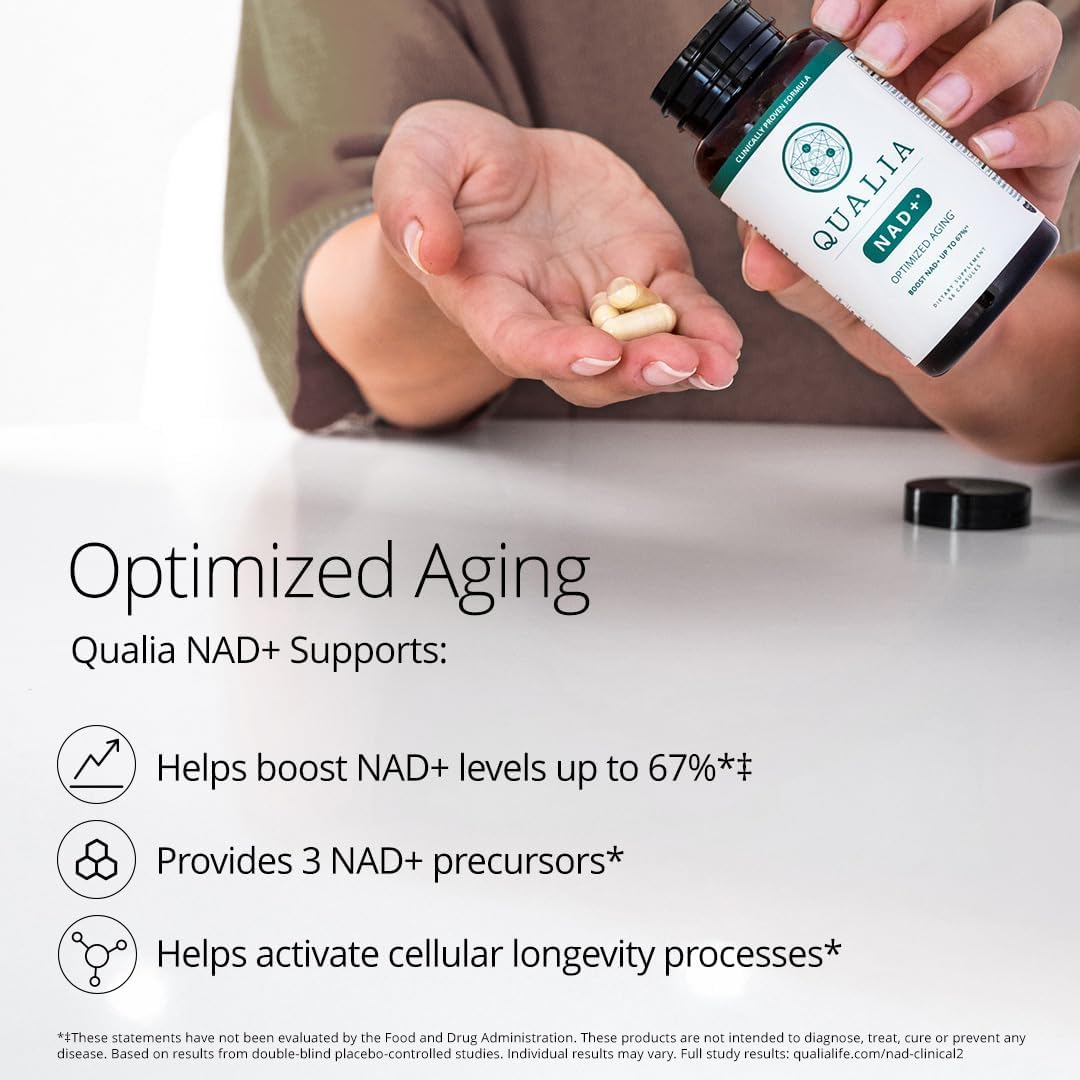 Boost Memory, Focus, & Concentration with Neurohacker Collective Qualia Mind & NAD+ Bundle - Top Brain Supplements to Increase NAD+ Levels by 50%