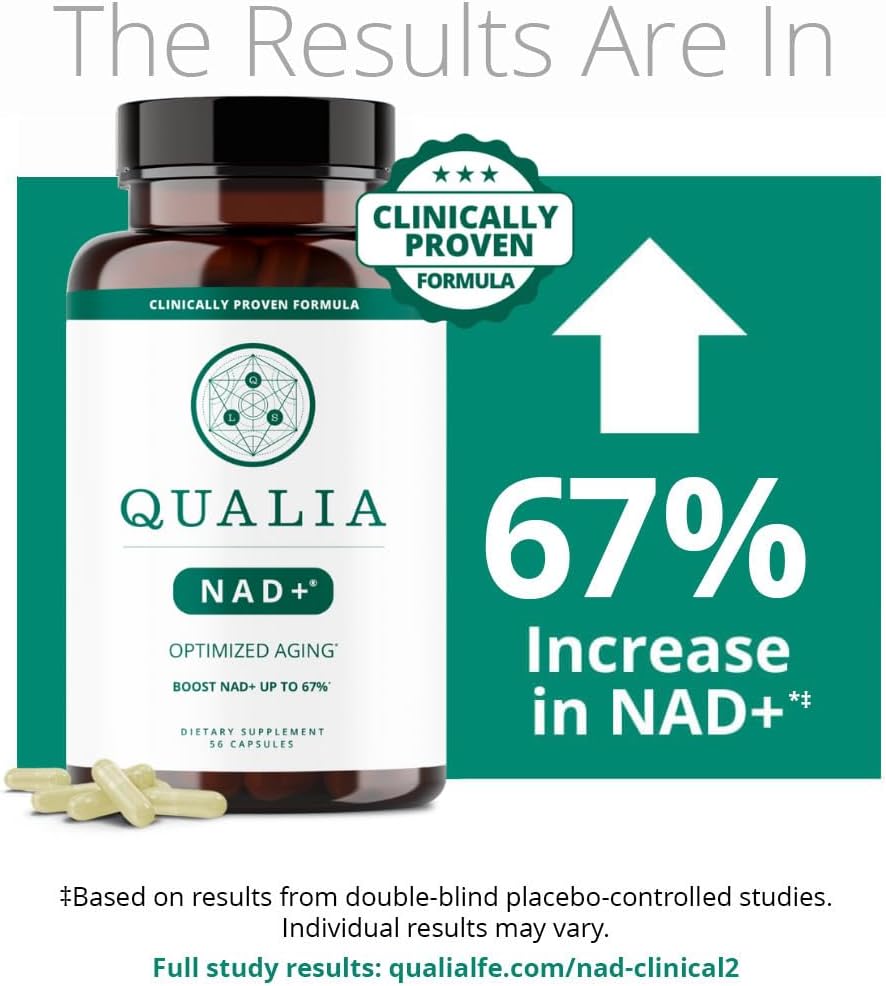 Boost Memory, Focus, & Concentration with Neurohacker Collective Qualia Mind & NAD+ Bundle - Top Brain Supplements to Increase NAD+ Levels by 50%