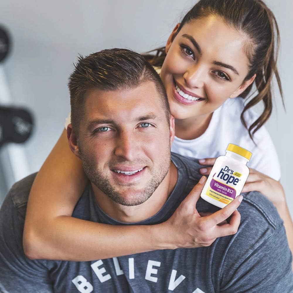 Boost Metabolism & Energy with Dr’s Hope Vitamin B12 1000 Mcg Chewable Tablets - 90 Servings, Non-GMO & Gluten Free