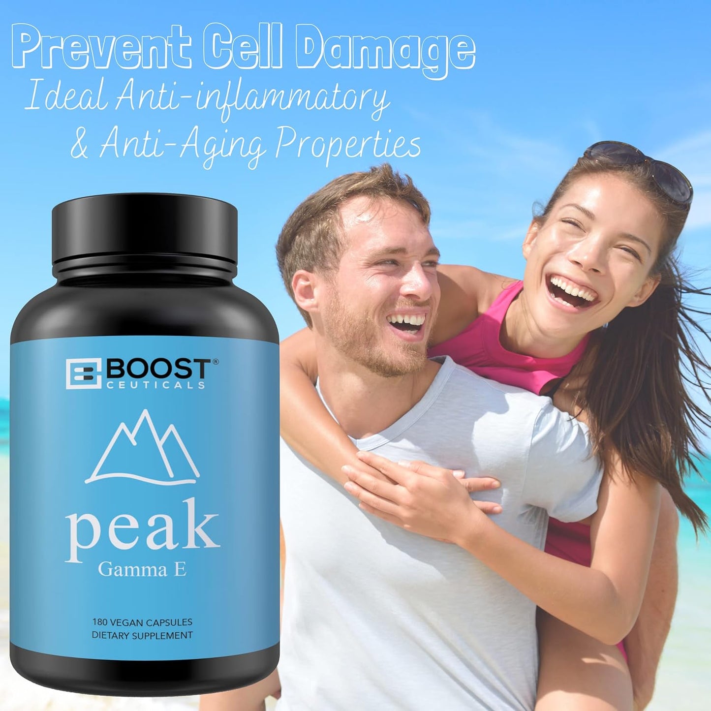 BoostCeuticals Vegan Vitamin E 400 IU Mixed Tocopherols Complex - Non GMO Gluten Free VIT E Supplement