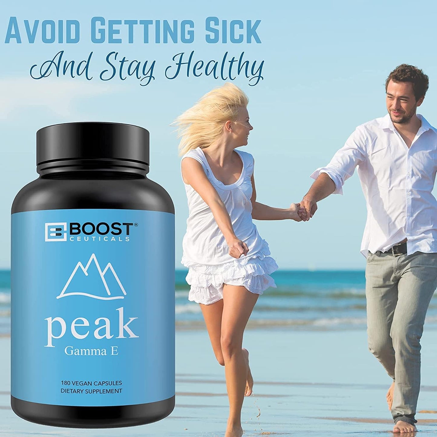 BoostCeuticals Vegan Vitamin E 400 IU Mixed Tocopherols Complex - Non GMO Gluten Free VIT E Supplement