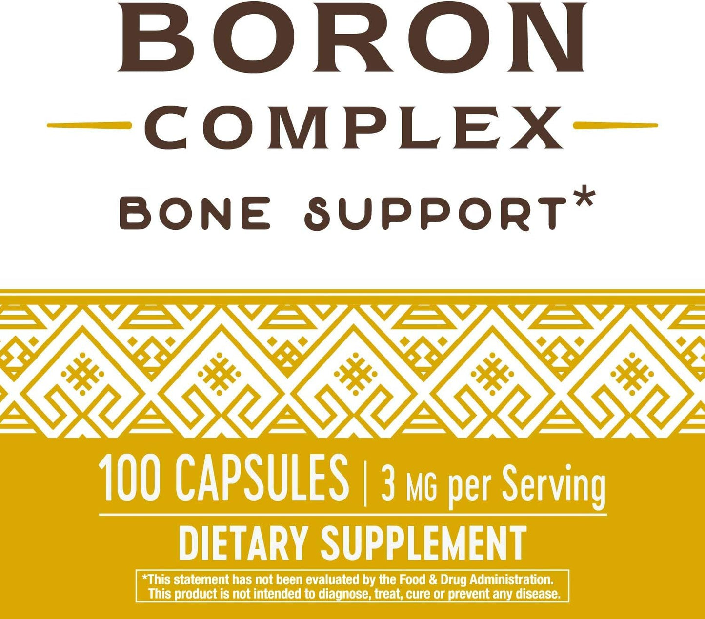 Boron Complex Supplement for Bone Health Support - 100 Capsules x 2 Pack by Nature's Way