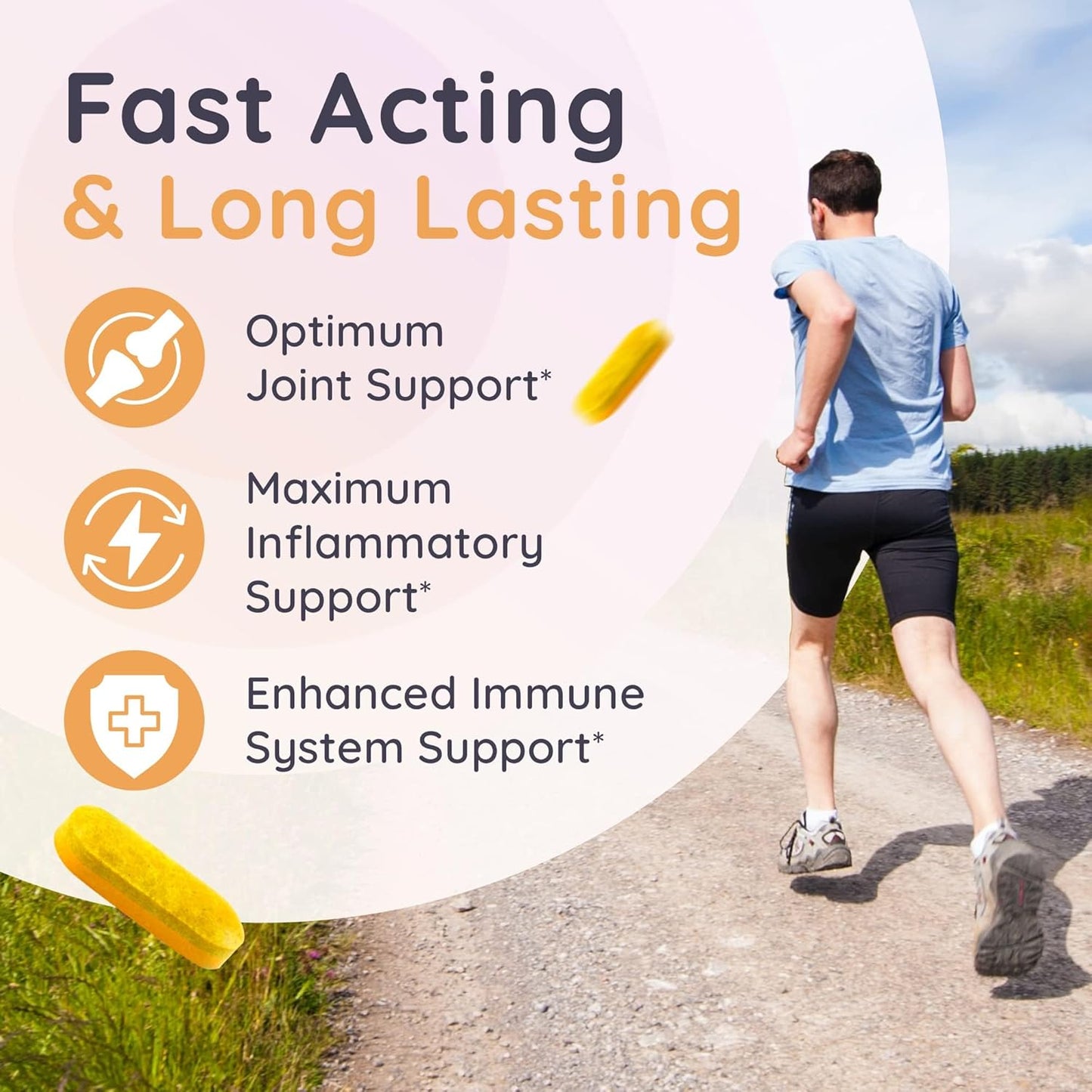BOSMERIC-SR 8-Hour Sustained Release Joint Support Supplement with Turmeric, Boswellia, and Ginger - 120 Caplets by Sanjevani