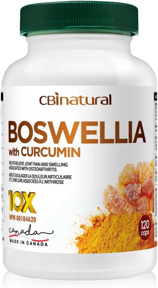 Boswellia 10:1 Extract with Curcumin 120 Vegan Capsules - 433mg Formula