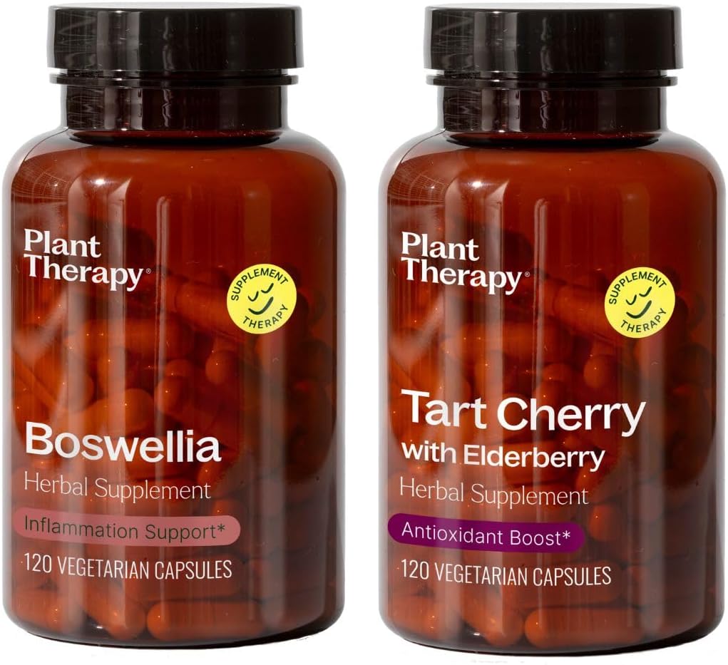 Boswellia & Tart Cherry with Elderberry Herbal Supplement Capsules for Plant Therapy