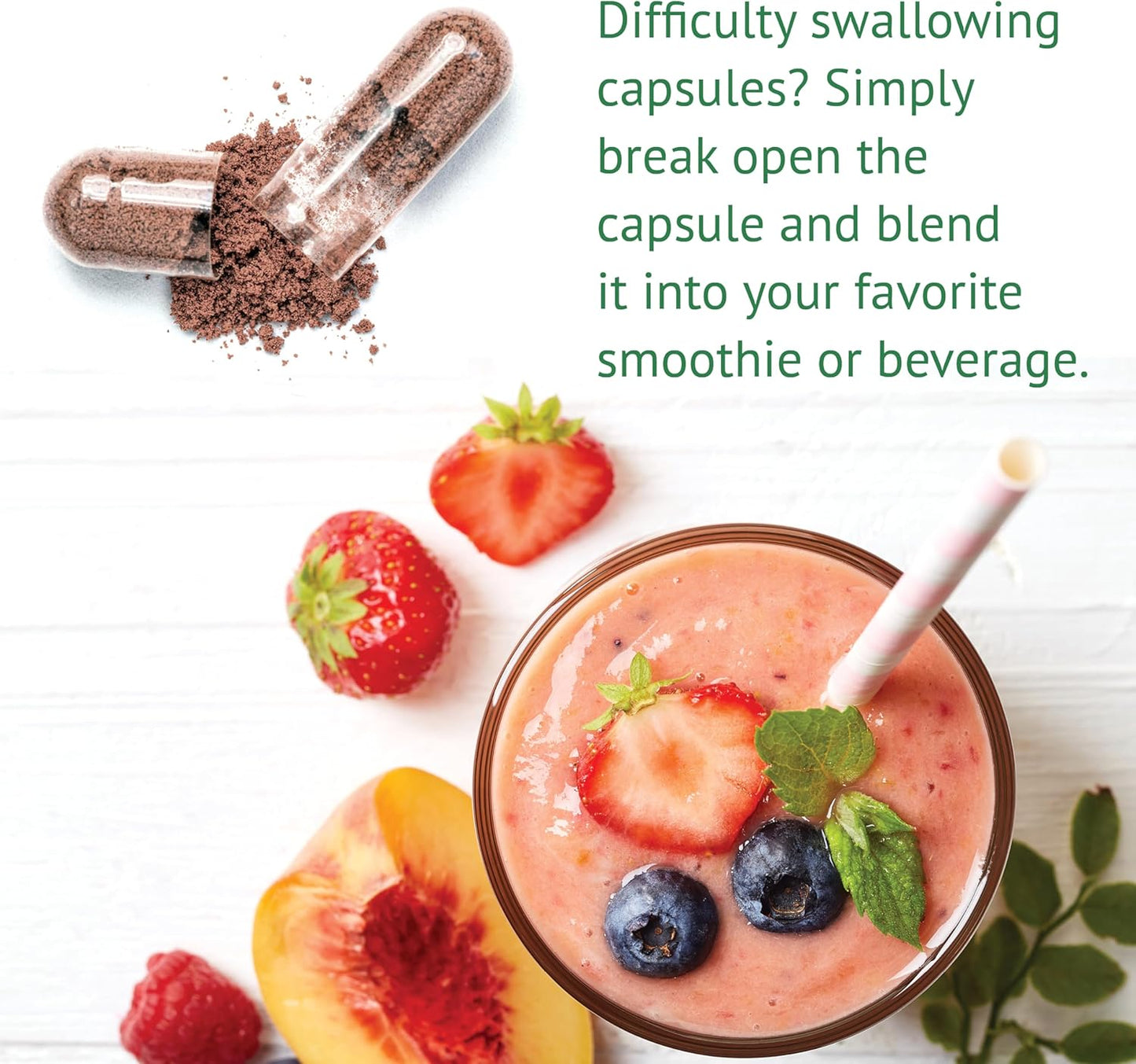 Botanic Choice Mega Fruits and Veggies Blend with 42 Elderberry, Chlorella, and Kale - Energy Balance Superfood for Adults - 2 Pack