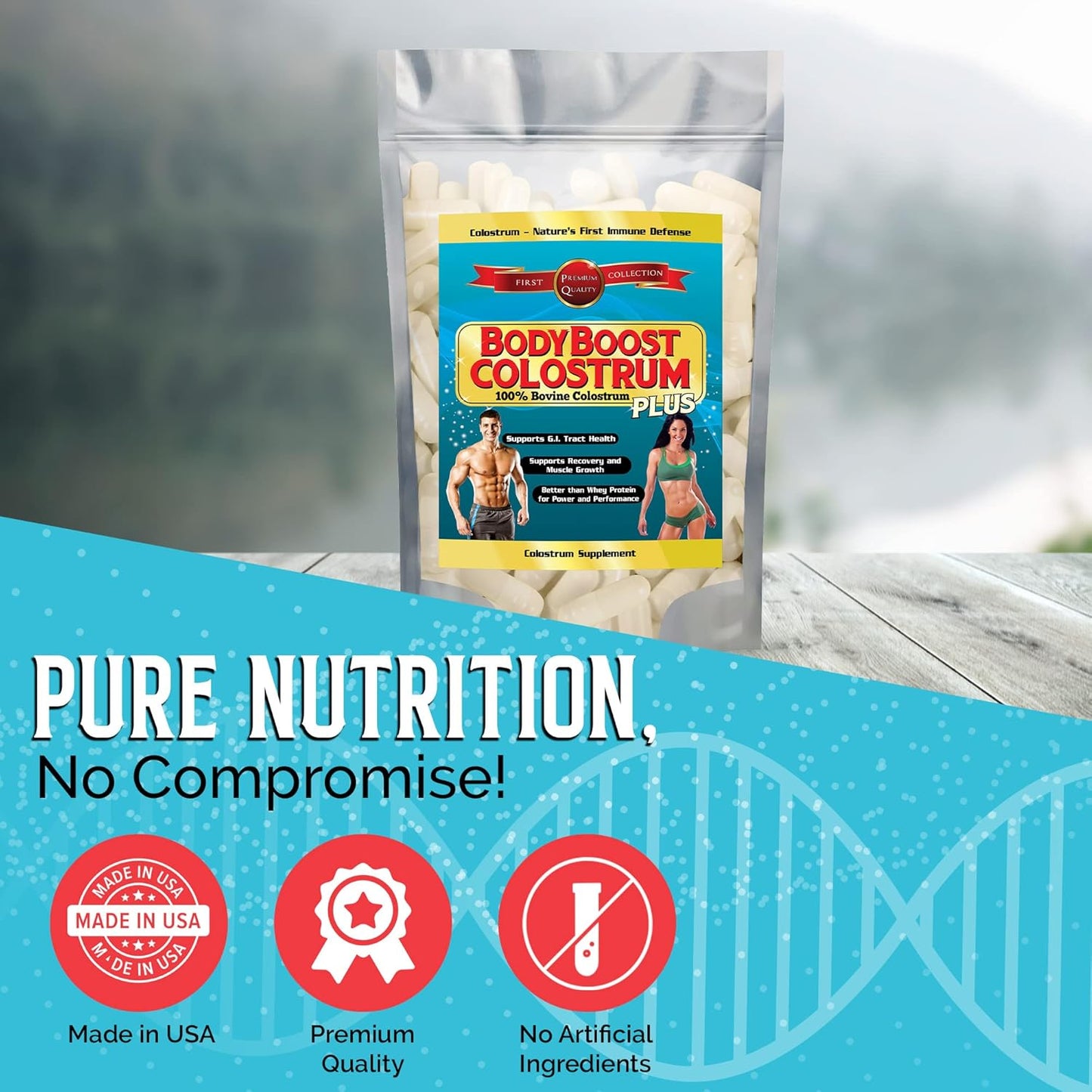 Bovine Colostrum Capsules for Immune Boost & Gut Health - 150 Capsules with Immunoglobulin & Lactoferrin for Diverse Intake - BoostGo Australia