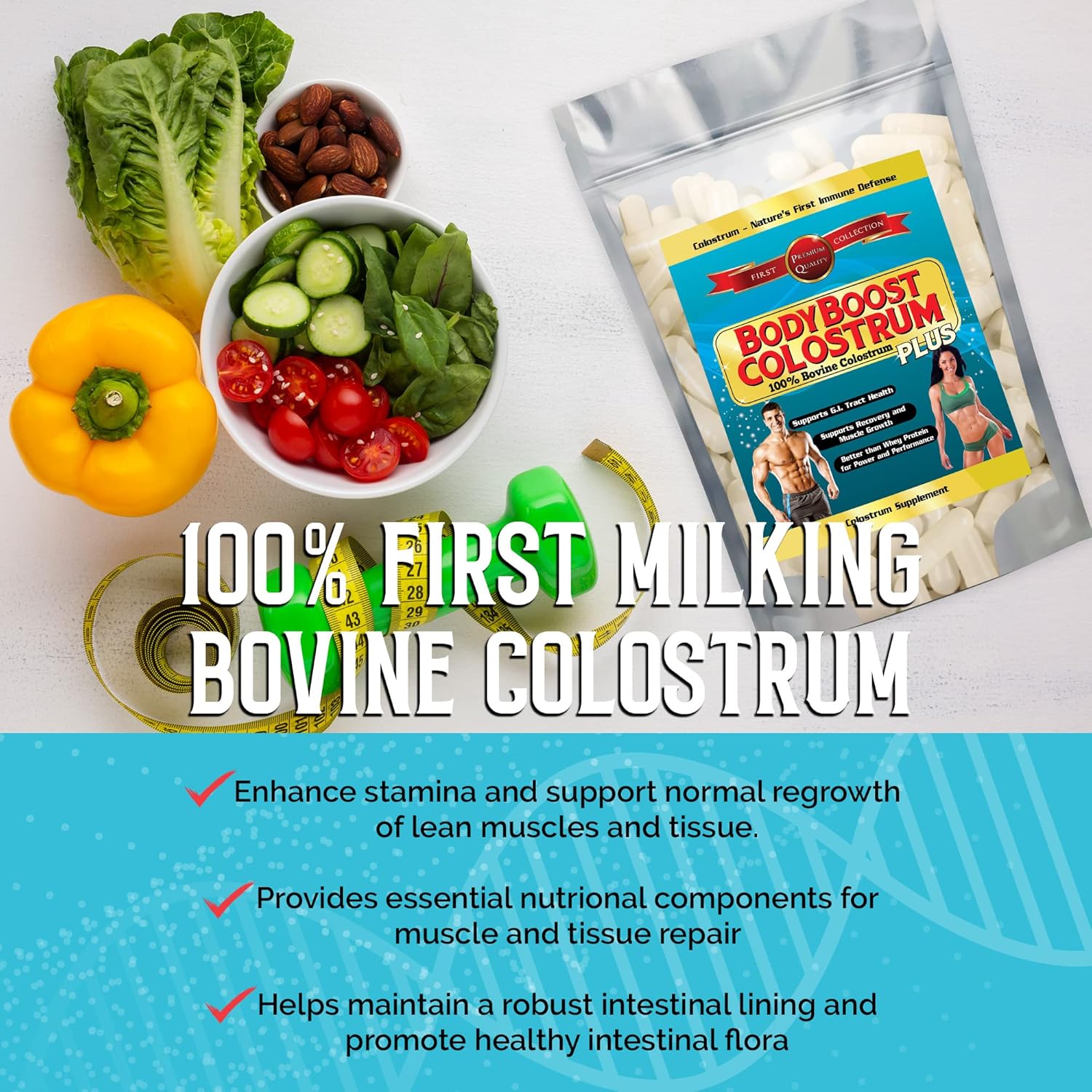 Bovine Colostrum Capsules for Immune Boost & Gut Health - 150 Capsules with Immunoglobulin & Lactoferrin for Diverse Intake - BoostGo Australia