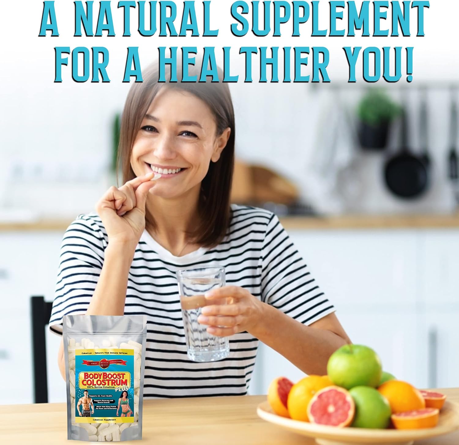 Bovine Colostrum Capsules for Immune Boost & Gut Health - 150 Capsules with Immunoglobulin & Lactoferrin for Diverse Intake - BoostGo Australia