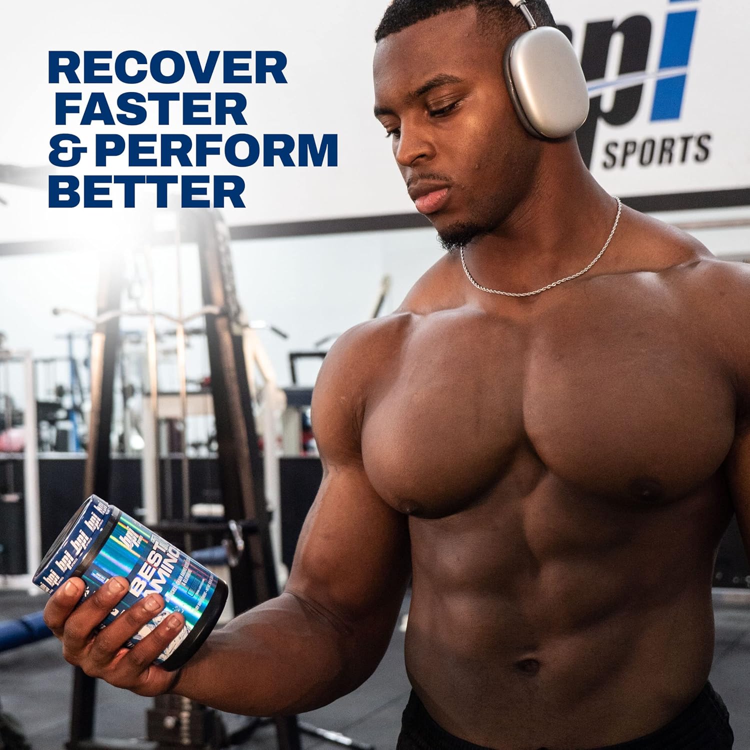 BPI Sports Best Aminos BCAA Powder Arctic Ice Flavor - Post Workout Recovery Drink for Men & Women - 25 Servings