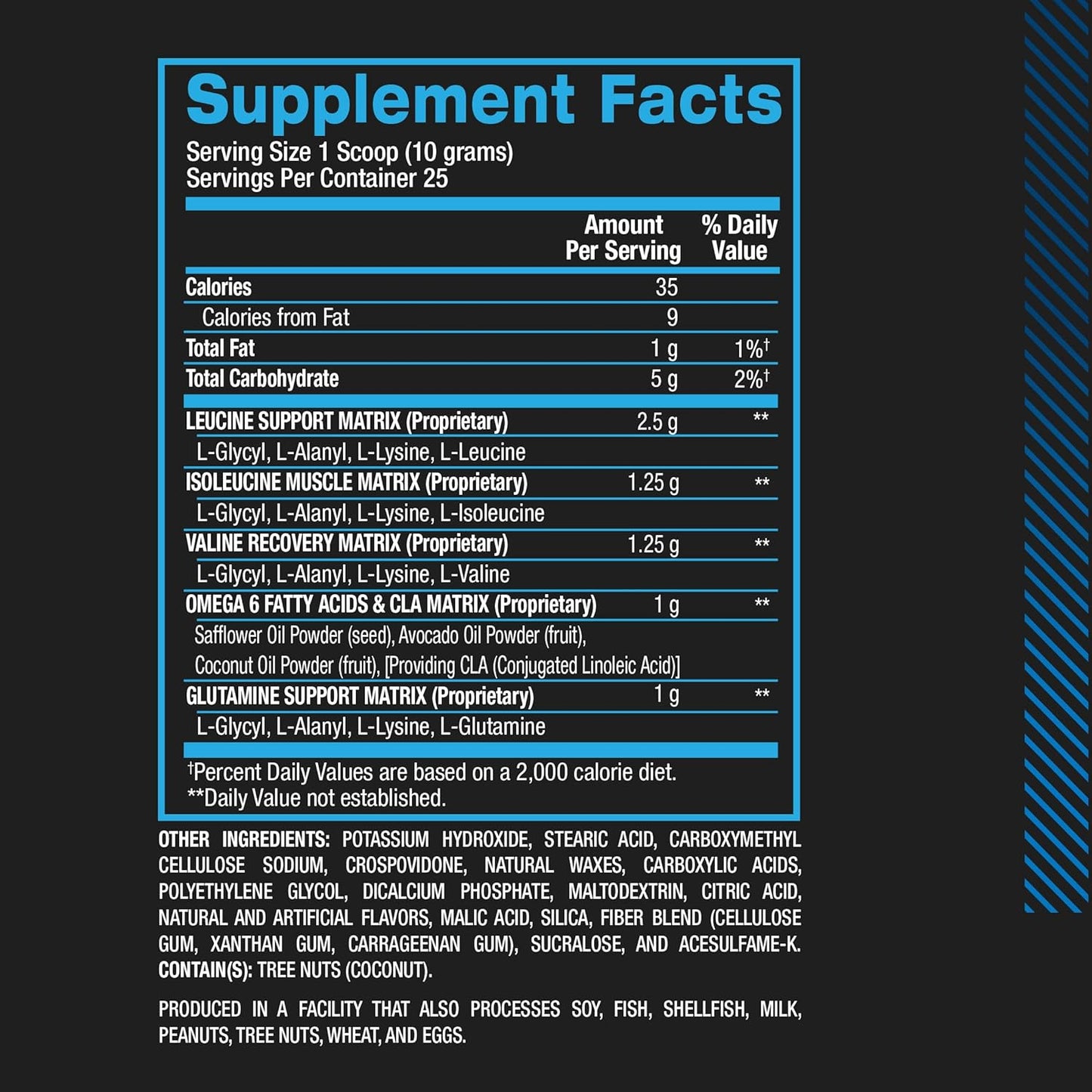BPI Sports Best Aminos BCAA Powder Arctic Ice Flavor - Post Workout Recovery Drink for Men & Women - 25 Servings