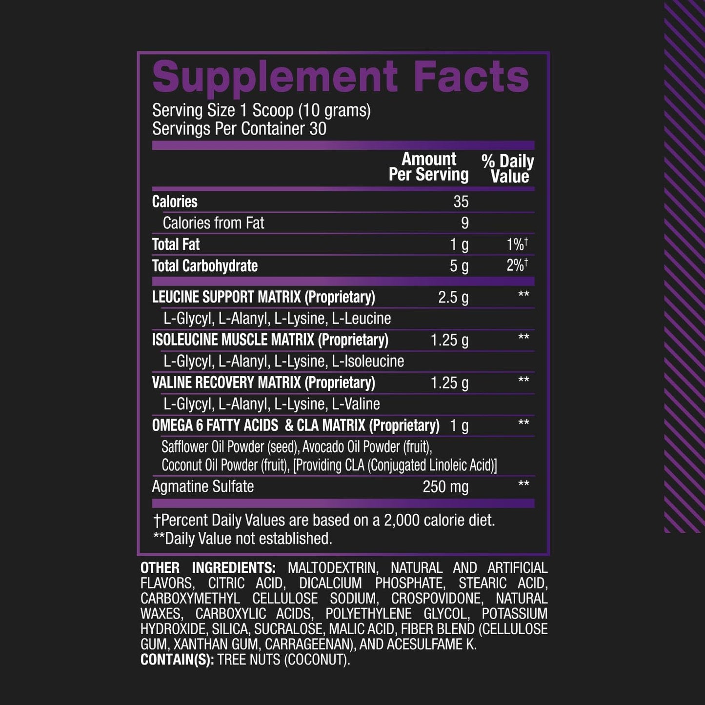 BPI Sports Best BCAA Grape Flavor - Post-Workout Recovery Support with Omega 6 - 30 Servings, 300g