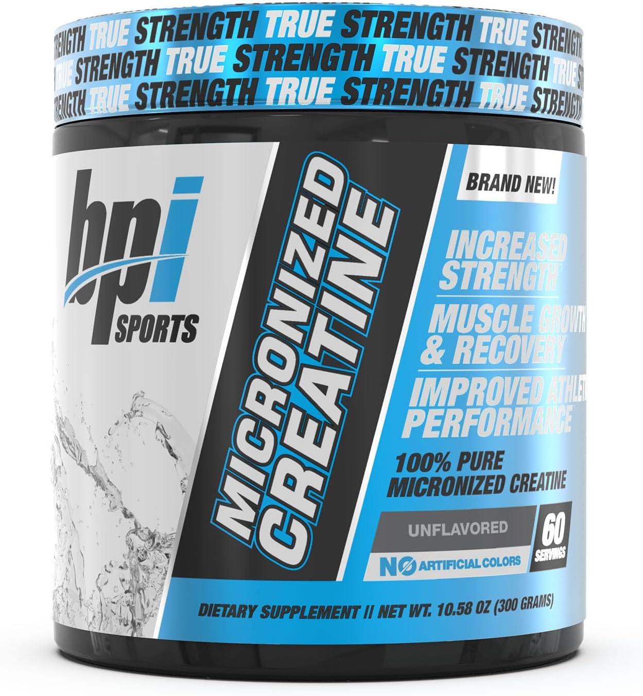 BPI Sports Micronized Creatine: Strength & Endurance Booster for Lean Muscle Growth - Unflavored, 60 Servings