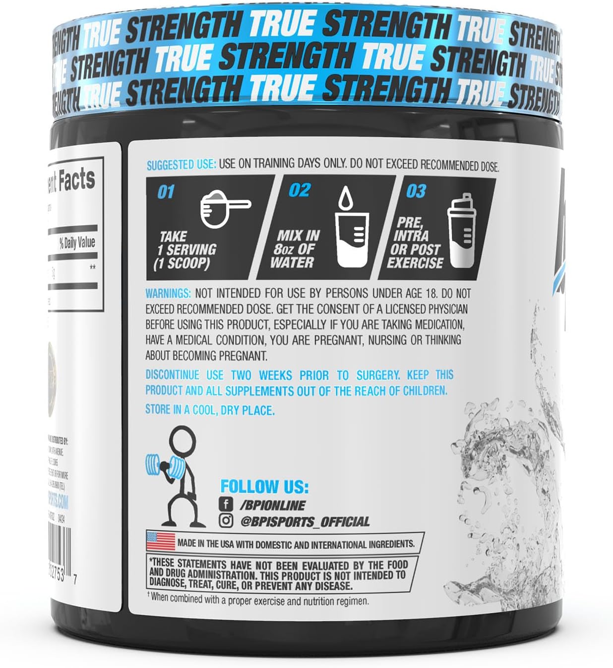 BPI Sports Micronized Creatine: Strength & Endurance Booster for Lean Muscle Growth - Unflavored, 60 Servings