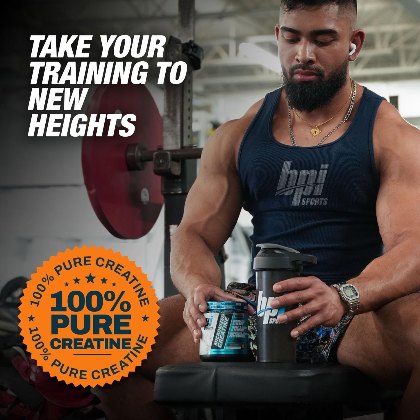 BPI Sports Micronized Creatine: Strength & Endurance Booster for Lean Muscle Growth - Unflavored, 60 Servings