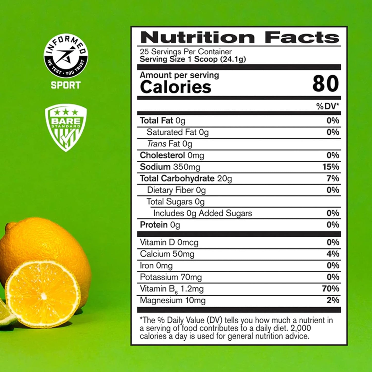 BPN G.1.M Sport Endurance Training Fuel - Lemon Lime, Carbohydrate & Electrolyte Formula, Reduce Fatigue, 25 Servings