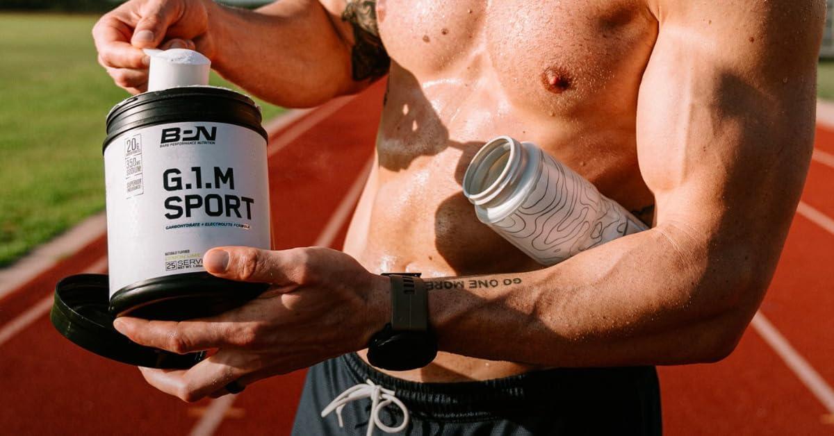 BPN G.1.M Sport Endurance Training Fuel - Lemon Lime, Carbohydrate & Electrolyte Formula, Reduce Fatigue, 25 Servings