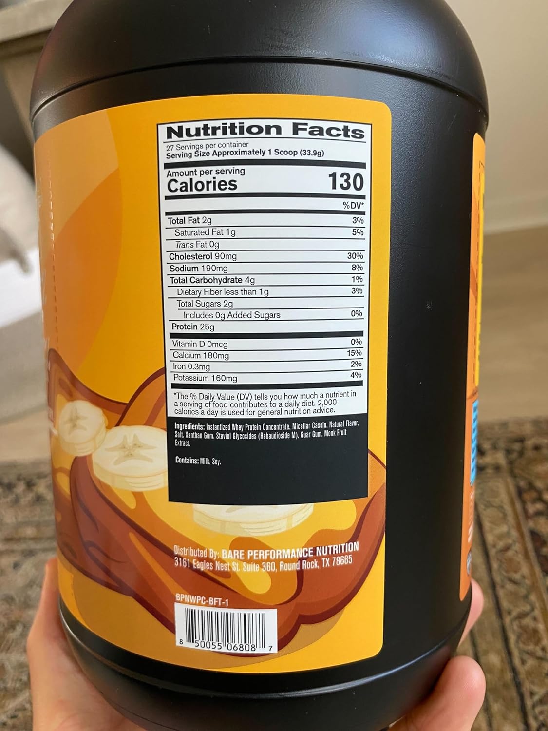 BPN Whey Protein Powder with Native Micellar Casein, Banana French Toast Flavor for Superior Mixability