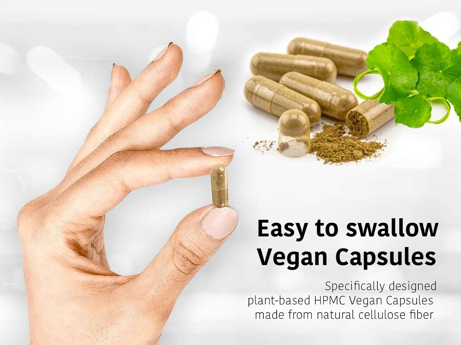 Brahmi Capsules (Bacopa monniera) - 60 Veg Caps - Ayurvedic Supplement - Vegan - 100% Herbal - Quantity Discounts - Fast Dispatch