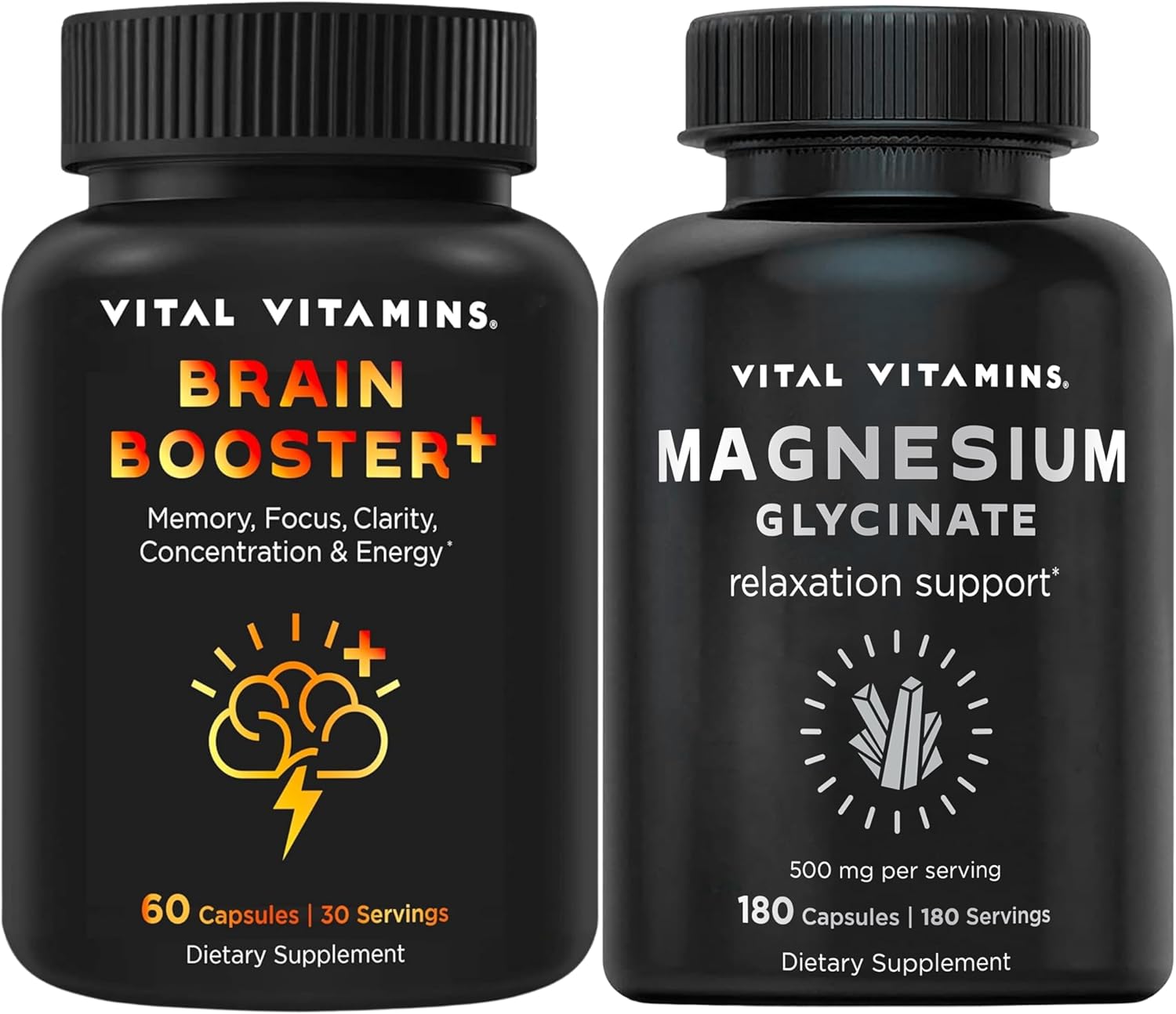Brain Booster Plus Capsules with Vital Vitamins and Magnesium Glycinate