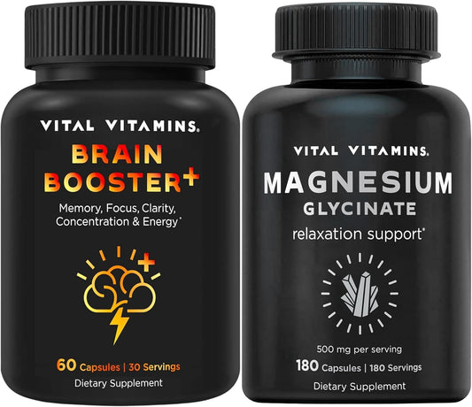 Brain Booster Plus Capsules with Vital Vitamins and Magnesium Glycinate